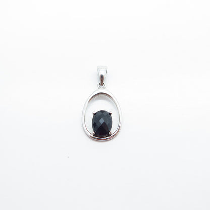 925 Sterling Silver Lab-Created Sapphire Pendant