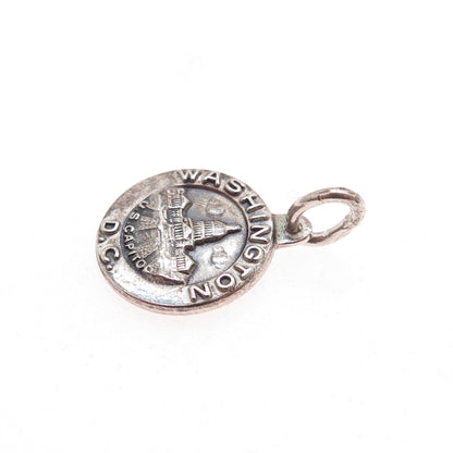 BATES & KLINKE 925 Sterling Silver Vintage US Capitol Washington DC Mini Pendant