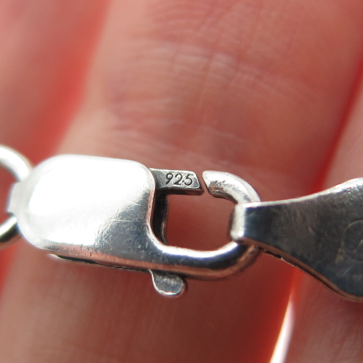 925 Sterling Silver Vintage Italy Anchor Mariner Chain Necklace 20"