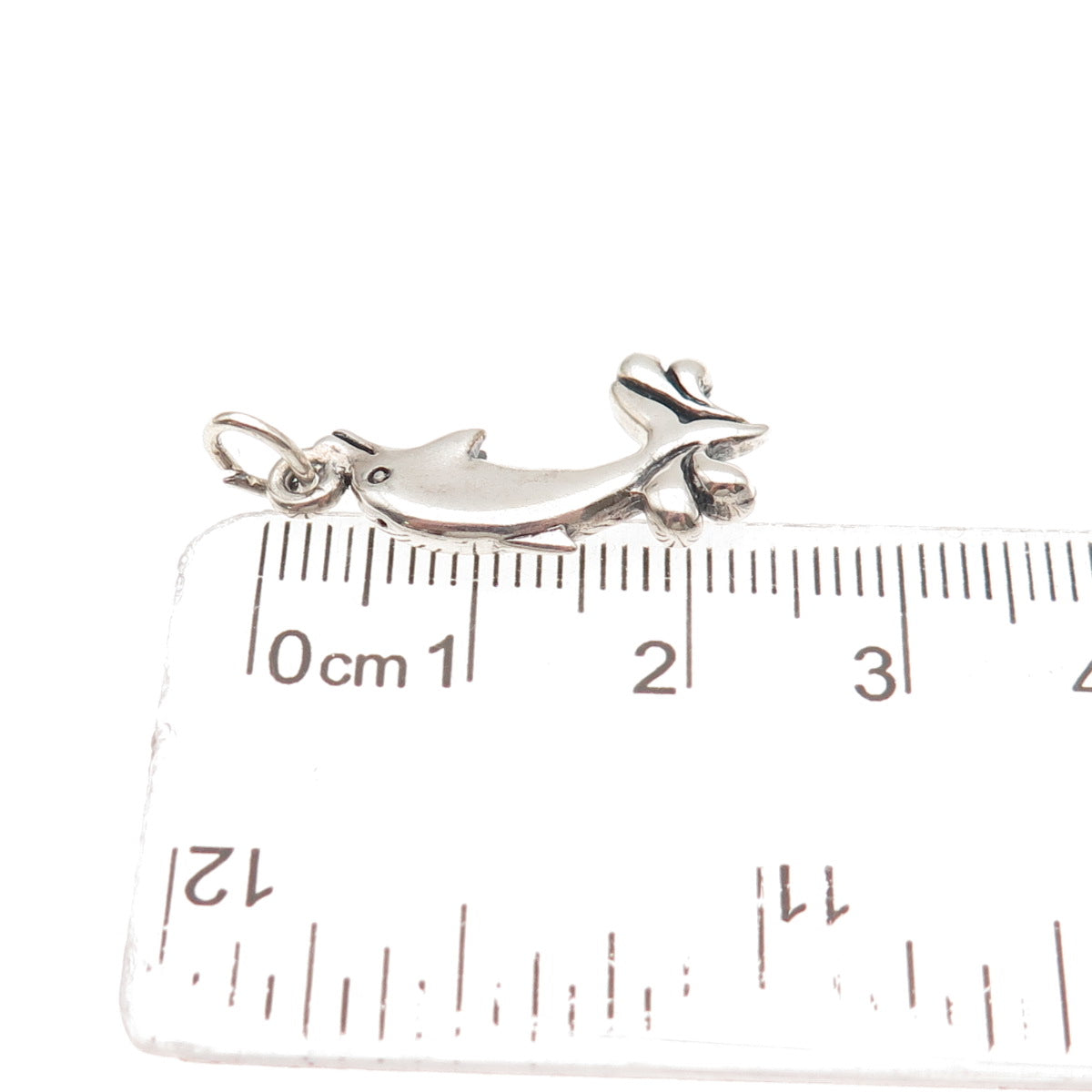 925 Sterling Silver Vintage Dolphin Mini Charm Pendant