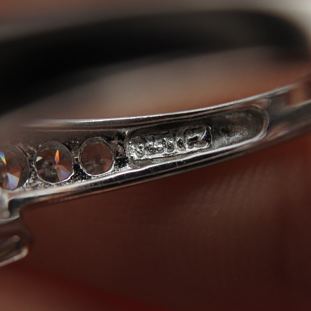 925 Sterling Silver Princess & Round-Cut C Z Engagement Ring Size 5.25