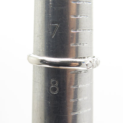 925 Sterling Silver Real Round-Cut Citrine Wicker Ring Size 7.75