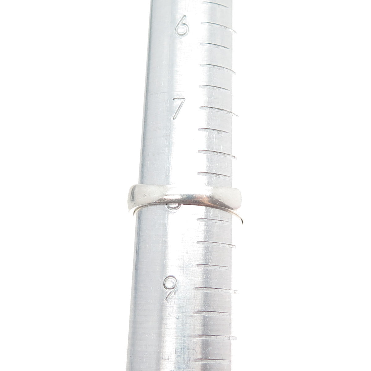 925 Sterling Silver Vintage Real MOP & Round-Cut C Z Ring Size 8