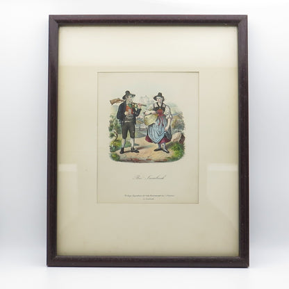 ANTIQUE End XIX Hand-Colored Lithograph Bei Innsbruck C.A.Czichna