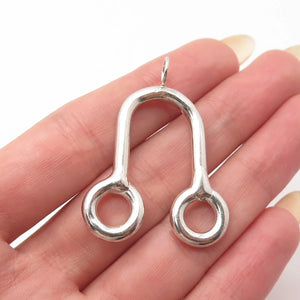 925 Sterling Silver Vintage Modernist Pendant