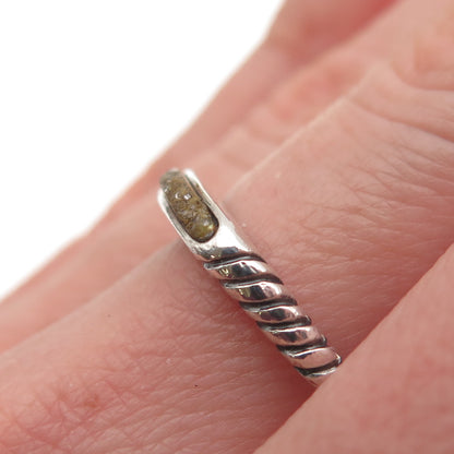 Carolyn Pollack 925 Sterling Silver Vintage Real MOP Inlay Stackable Ring Size 7