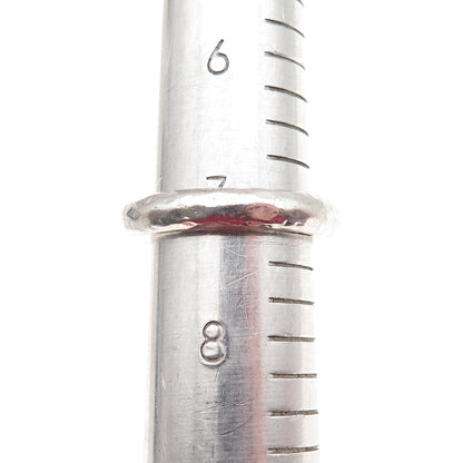 925 Sterling Silver Vintage Hammered Band Ring Size 7.25