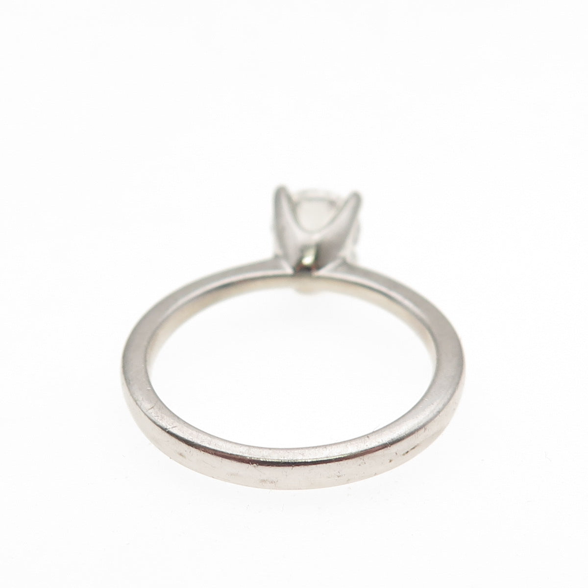 925 Sterling Silver Round-Cut C Z Engagement Ring Size 7