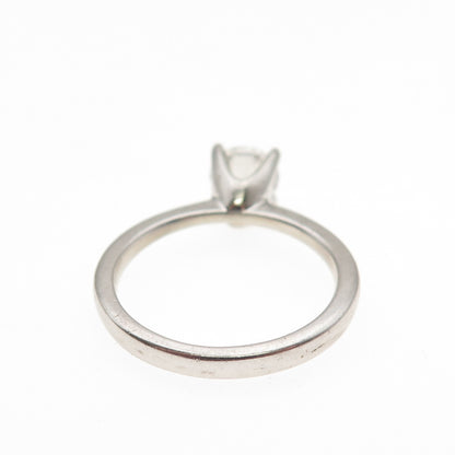 925 Sterling Silver Round-Cut C Z Engagement Ring Size 7