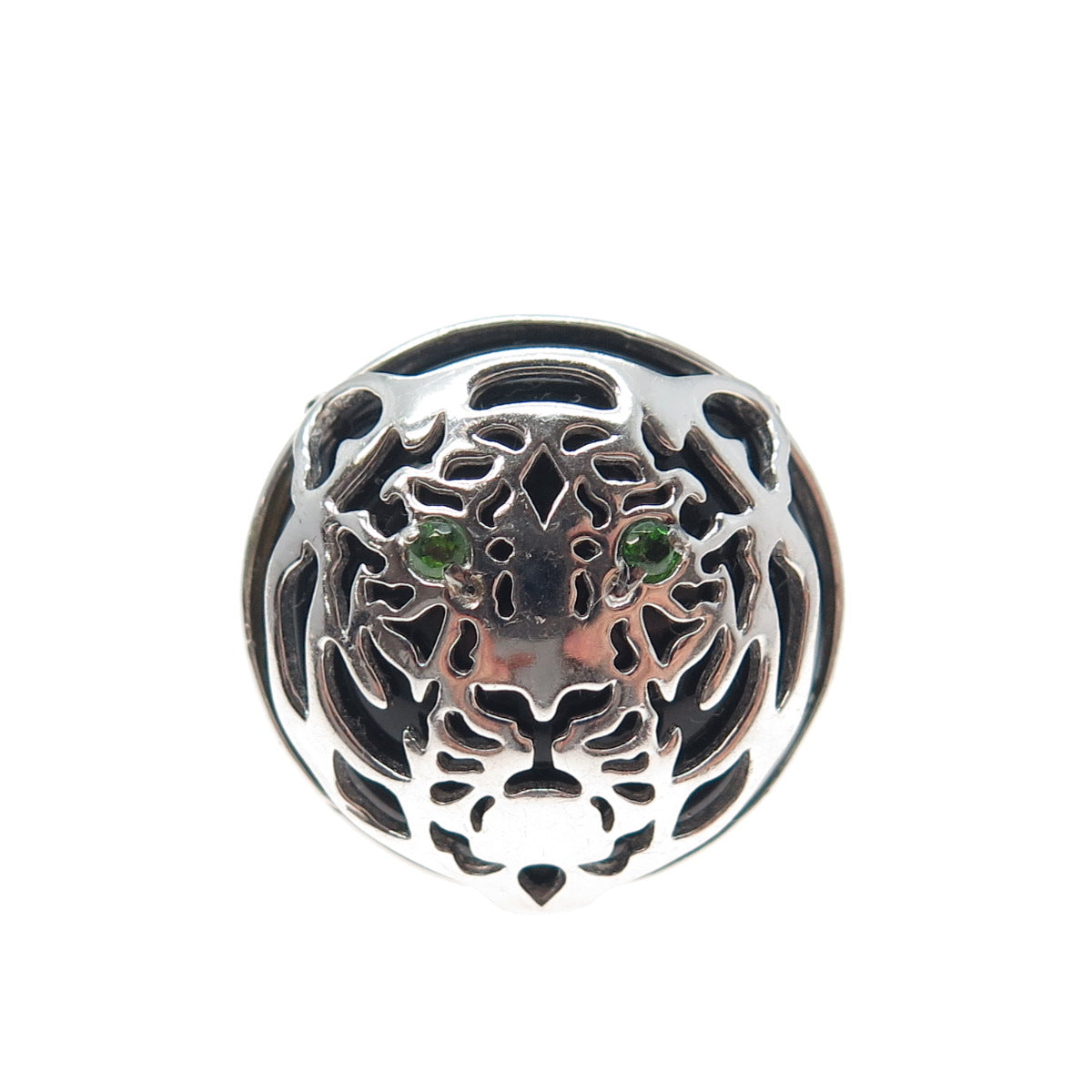 MICHAEL VALITUTTI Gems En Vogue Sterling Black Onyx Peridot Tiger Ring Size 7.25
