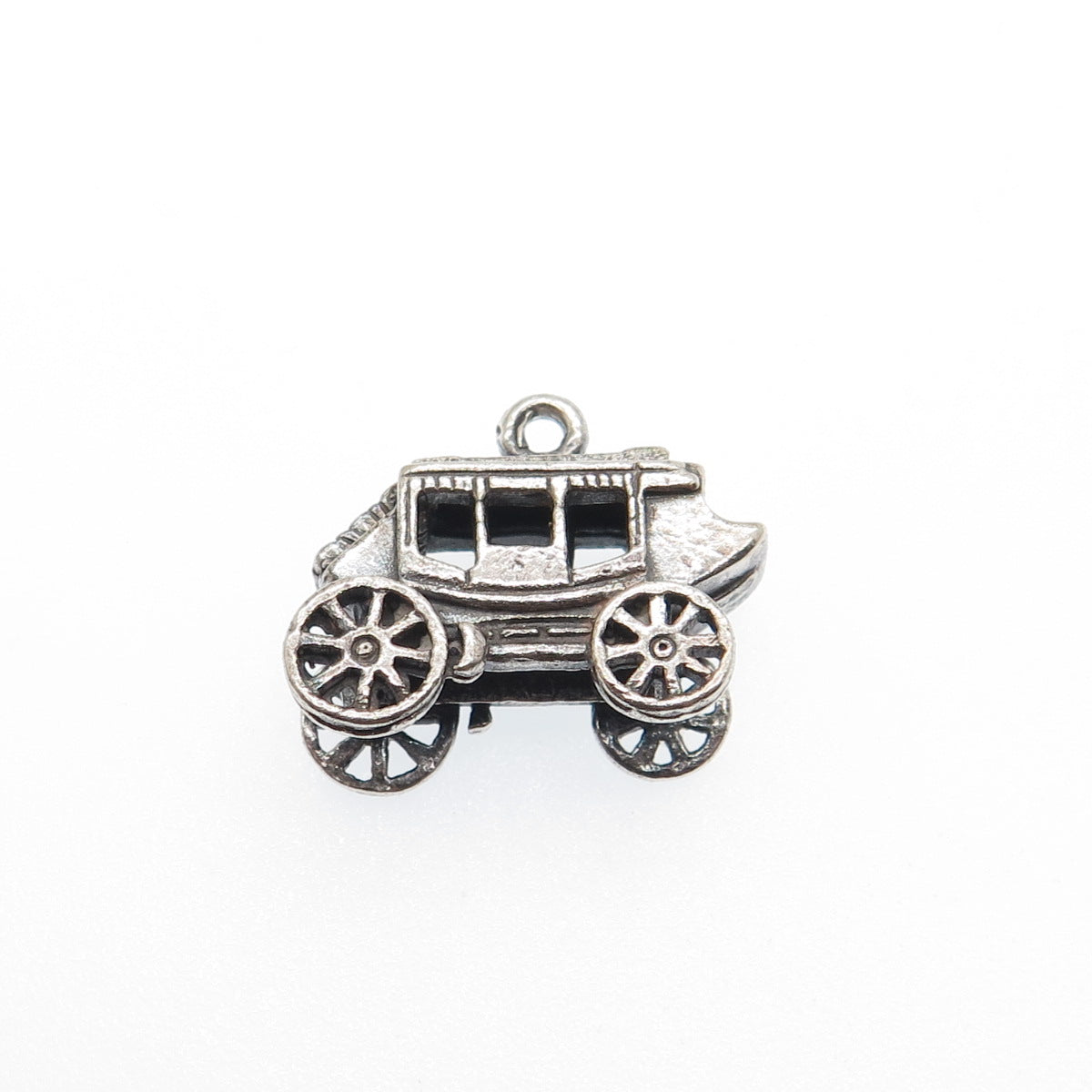 MAISELS INDIAN TRADING Sterling Silver Vintage Carriage Mini 3D Charm Pendant