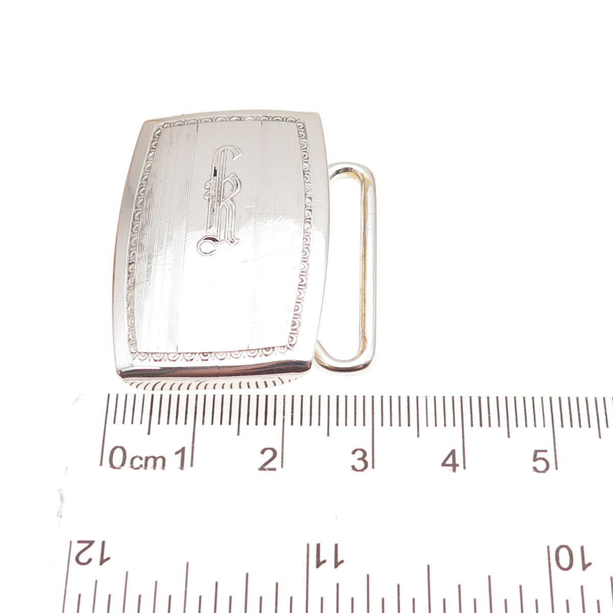 Hickok 925 Sterling Silver Antique Art Deco Letter R Initial Belt Buckle