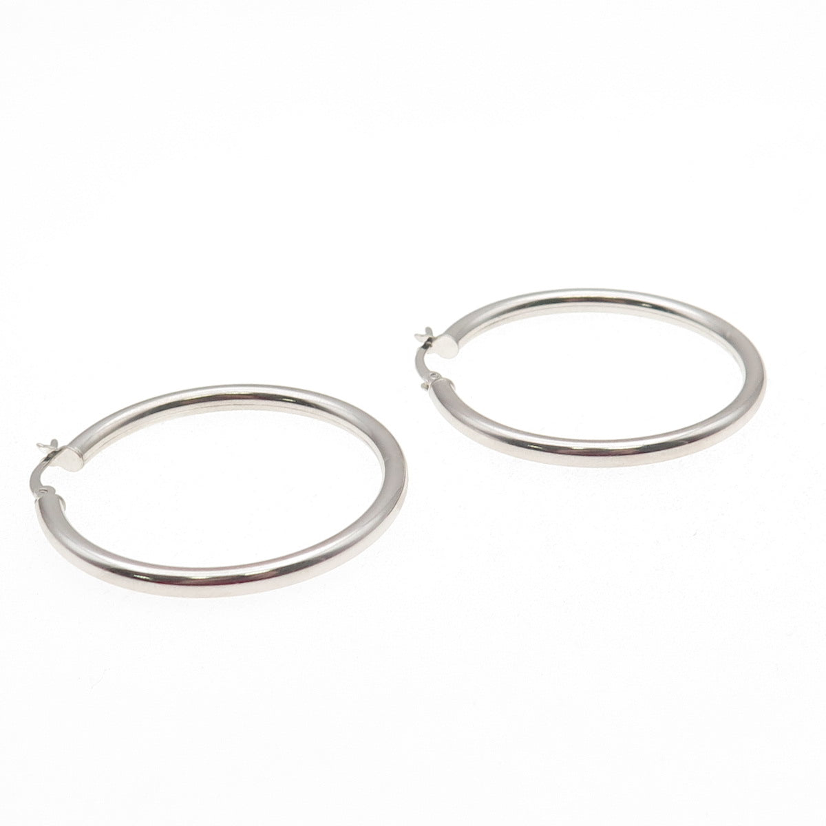 925 Sterling Silver Tube Hoop Earrings