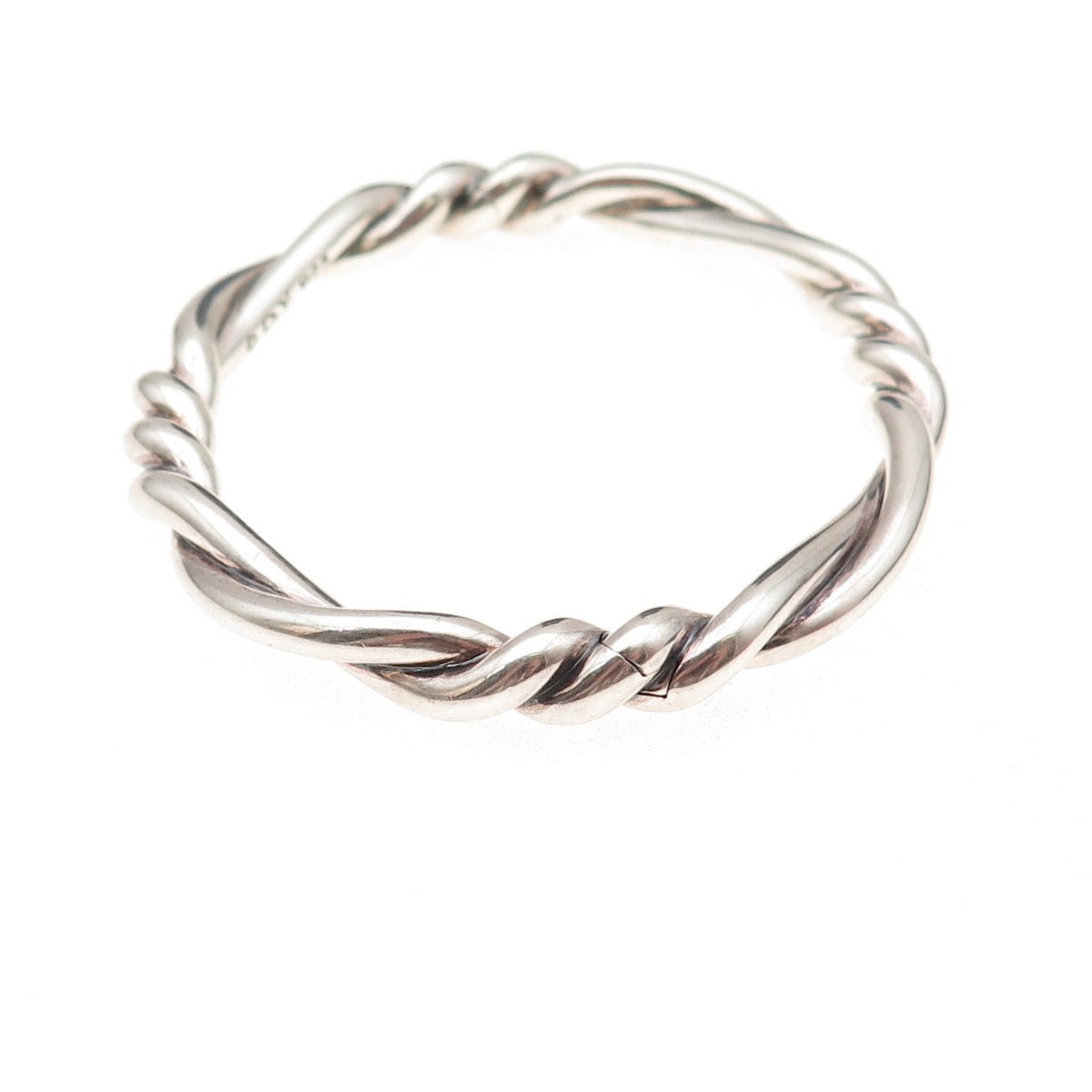 David Yurman 925 Sterling Silver Vintage Continuance Center Twist Bracelet 6.75"