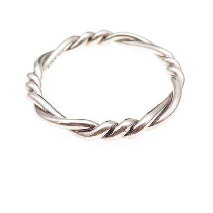 David Yurman 925 Sterling Silver Vintage Continuance Center Twist Bracelet 6.75"