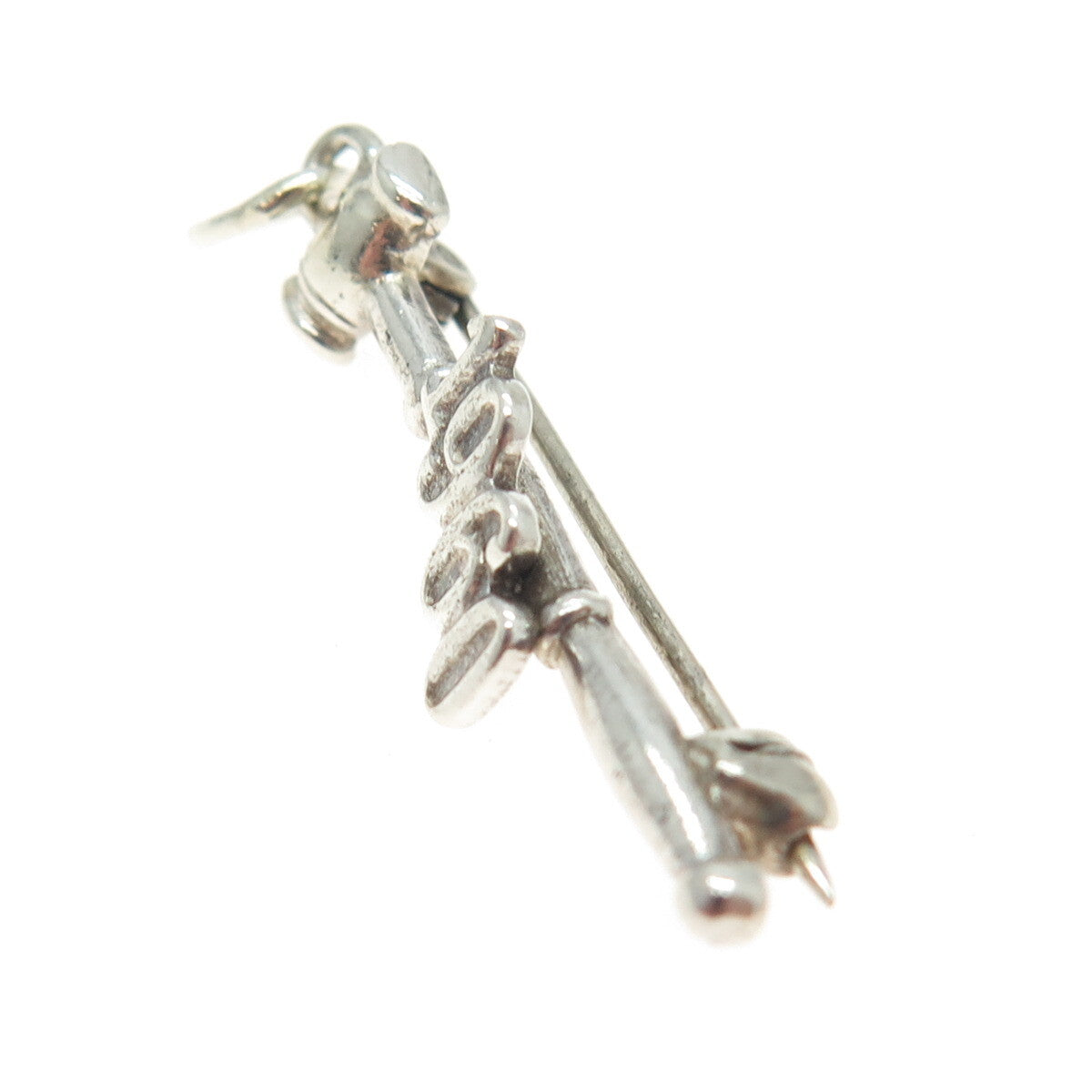 925 Sterling Silver Vintage 1960 "Gavel" Court Pin Brooch