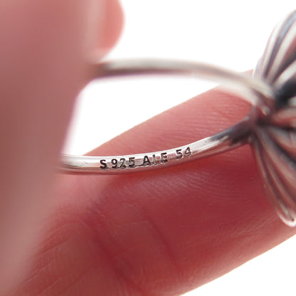 Pandora 925 Sterling Silver C Z Daisy Flower Ring Size 7