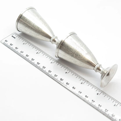 916 Silver Vintage Estonia Tallinn's Jewelry Factory Textured Set of 2 Goblets