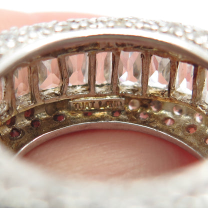 925 Sterling Silver Multi-C Z Band Ring Size 6.25