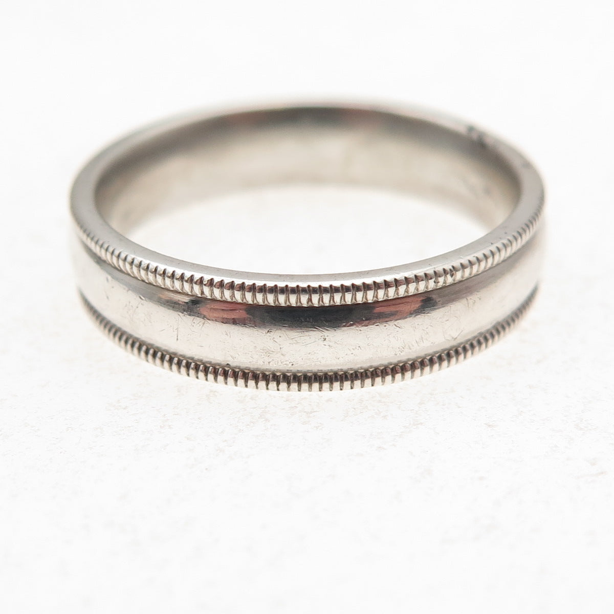 925 Sterling Silver Vintage Wedding Band Ring Size 9