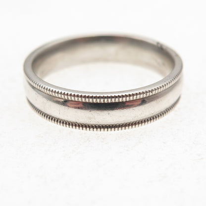 925 Sterling Silver Vintage Wedding Band Ring Size 9