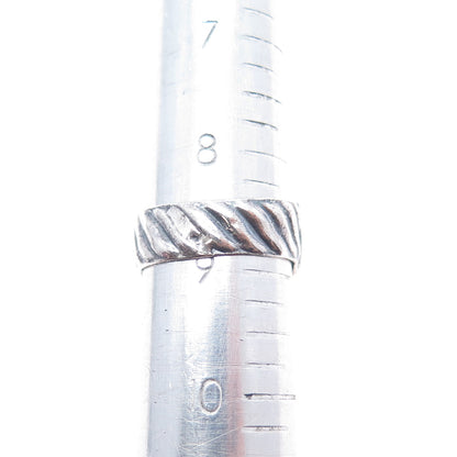 925 Sterling Silver Vintage Mexico Angel Wings Adjustable Oxidized Ring Size 9