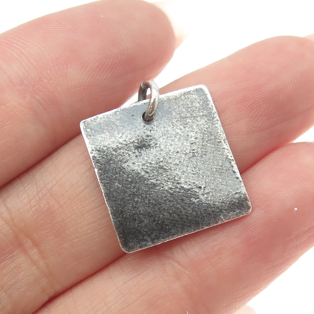 999 Silver Vintage Modernist Tree Oxidized Pendant