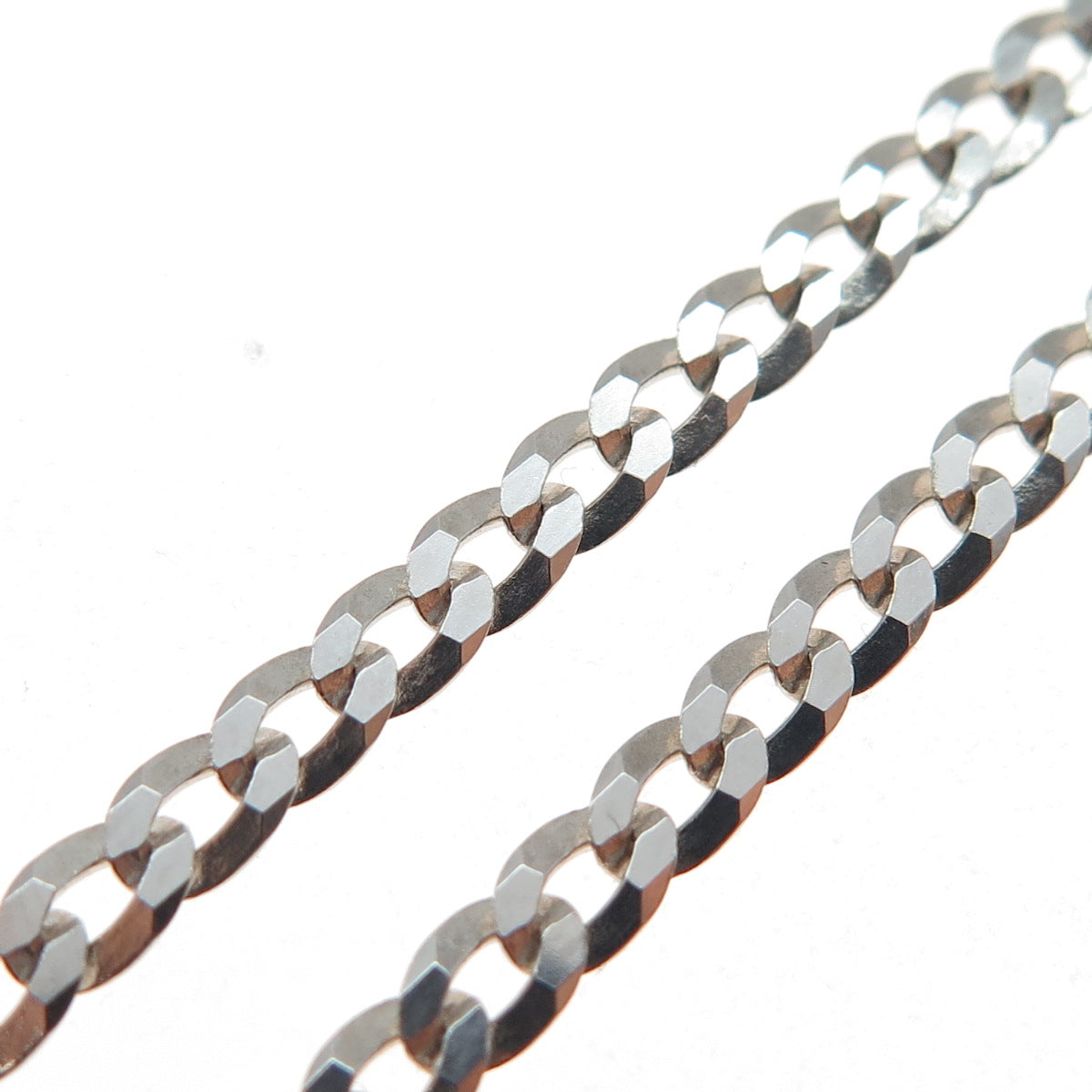 925 Sterling Silver Italy Curb Chain Necklace 16"