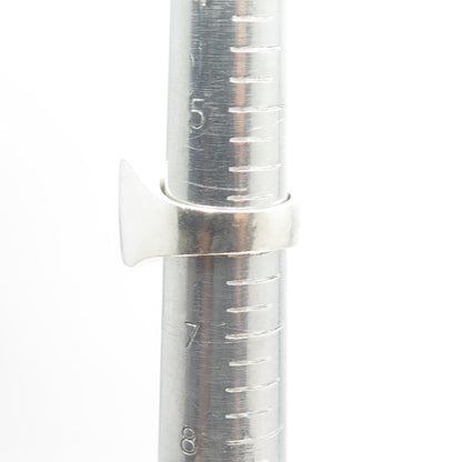 925 Sterling Silver Vintage Modernist Ring Size 6.25