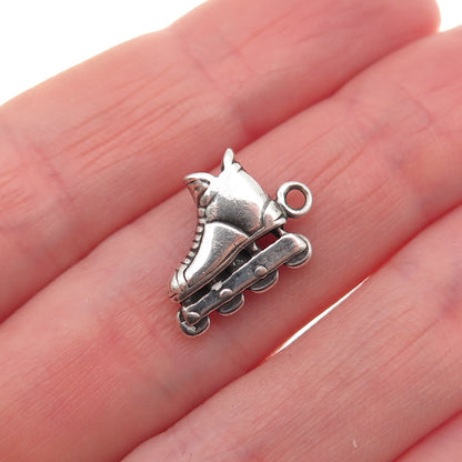 Sunwest 925 Sterling Silver Vintage Rollerblade Skate Mini Charm Pendant
