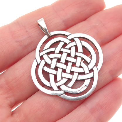 Ortak Silvercraft 925 Sterling Silver Vintage 1988 Edinburgh Celtic Knot Pendant