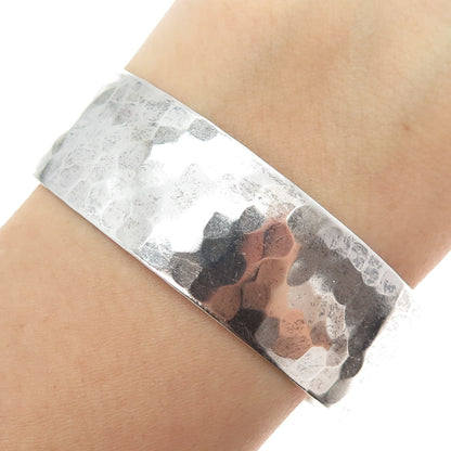 REED & BARTON 925 Sterling Silver Vintage Hammered Adjustable Bracelet 7" X642