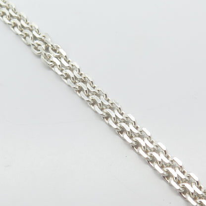 925 Sterling Silver Vintage Rolo Chain Necklace 18"