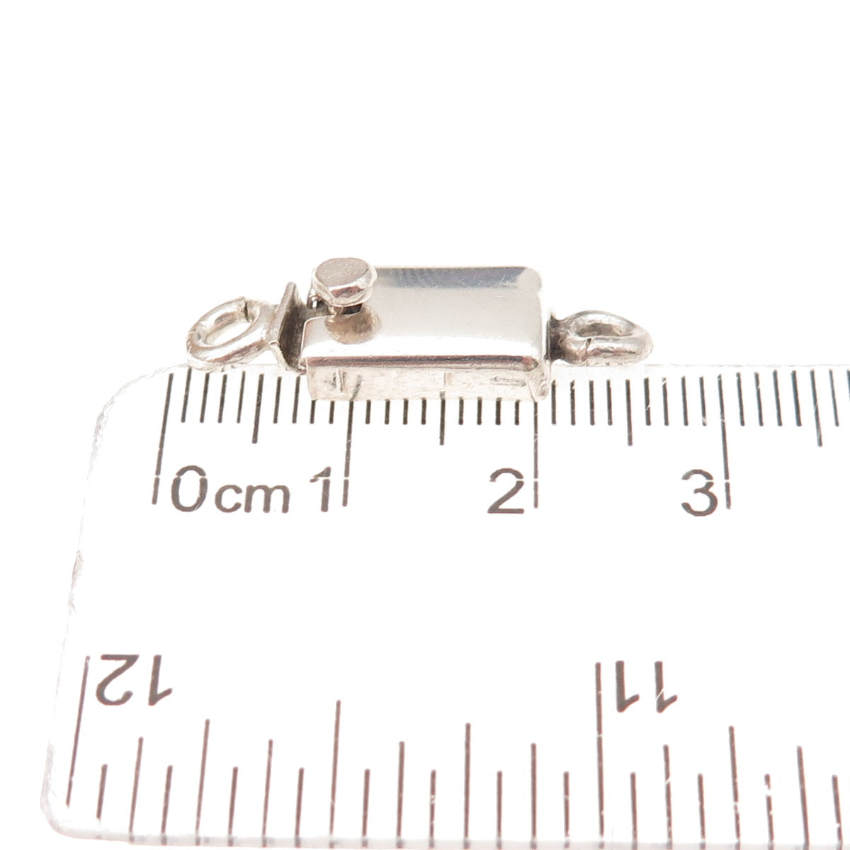 925 Sterling Silver Vintage Mexico Bracelet / Necklace Box Lock Clasp