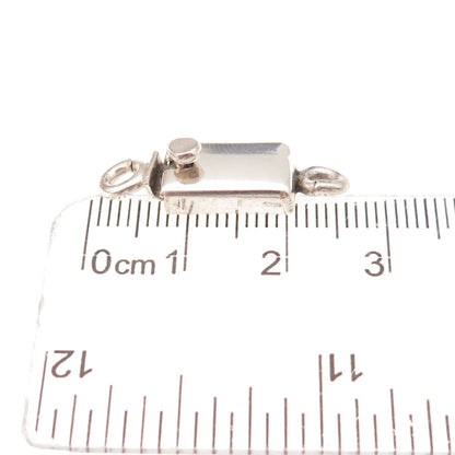 925 Sterling Silver Vintage Mexico Bracelet / Necklace Box Lock Clasp