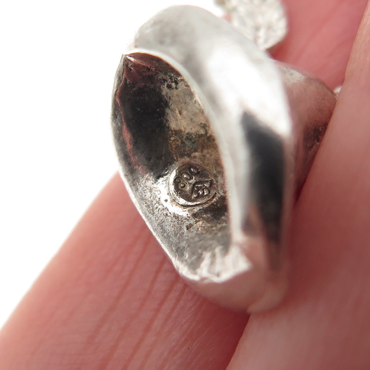 800 Silver Vintage European Policeman's Helmet 3D Mini Charm Pendant
