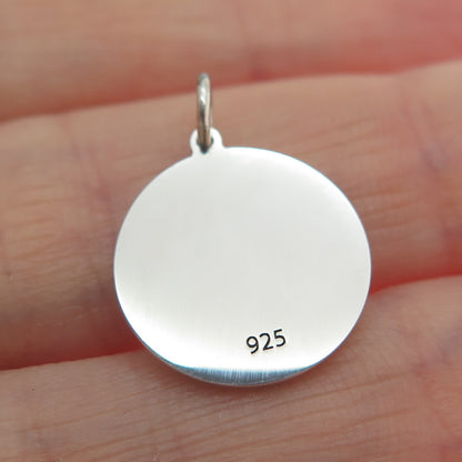 925 Sterling Silver Purple Enamel Cat Mom & Child Minimalist Charm Pendant