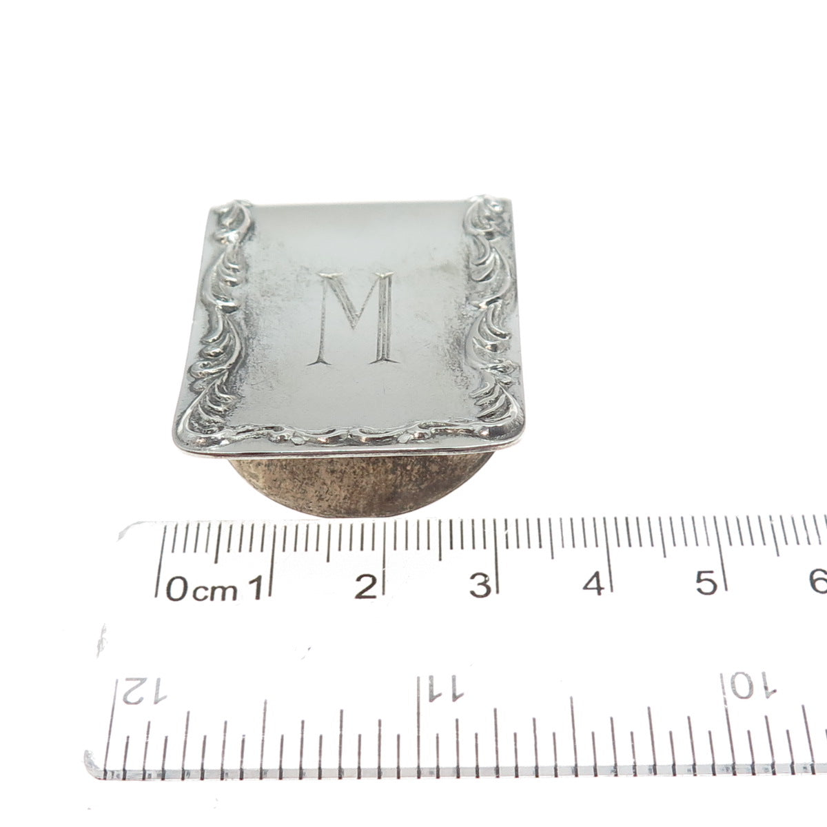 S. KIRK & SON Sterling Silver Antique Engraved Monogram Napkin Clip Holder #27