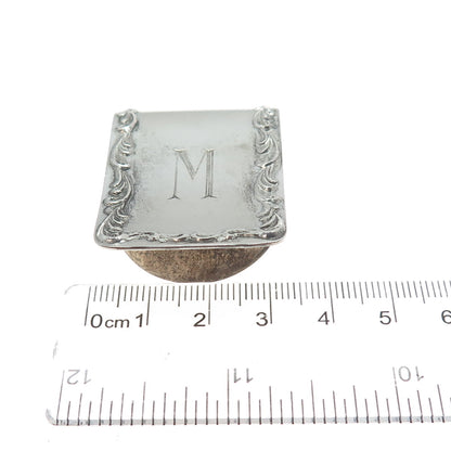 S. KIRK & SON Sterling Silver Antique Engraved Monogram Napkin Clip Holder #27