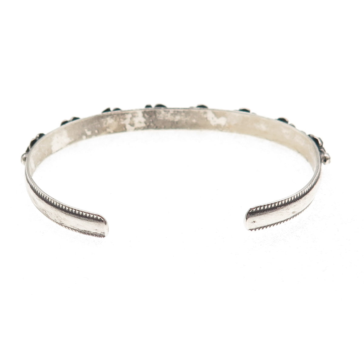 Silver Cloud Old Pawn 925 Sterling Vintage Rose Flower Adjustable Bracelet 5.75"