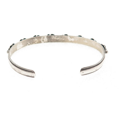 Silver Cloud Old Pawn 925 Sterling Vintage Rose Flower Adjustable Bracelet 5.75"