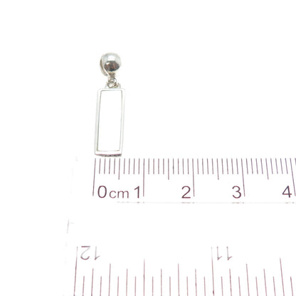 CHARLES WINSTON 925 Sterling Silver Vintage Real MOP Bar Charm Pendant