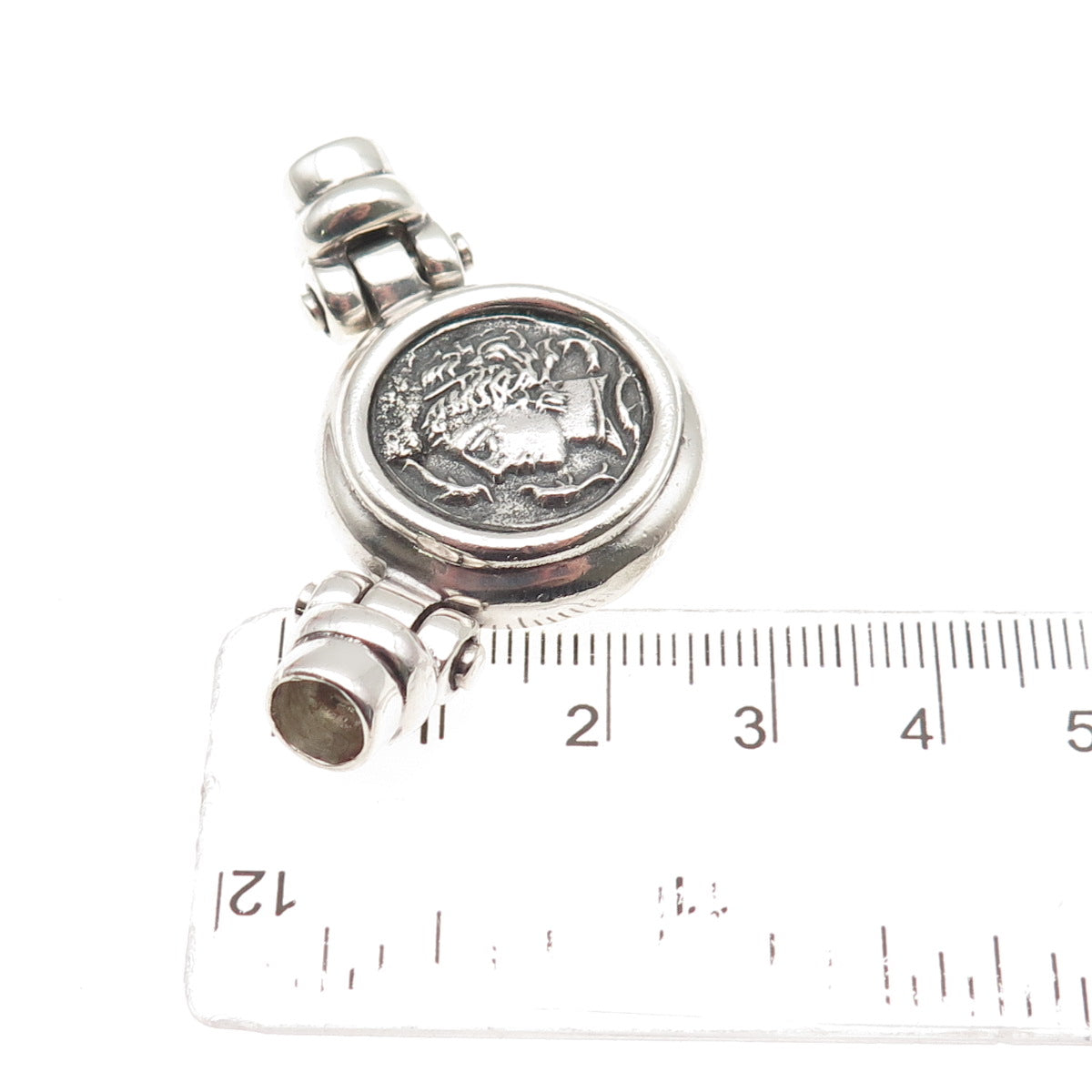 925 Sterling Silver Antique Art Deco Alexander the Great Centerpiece Pendant