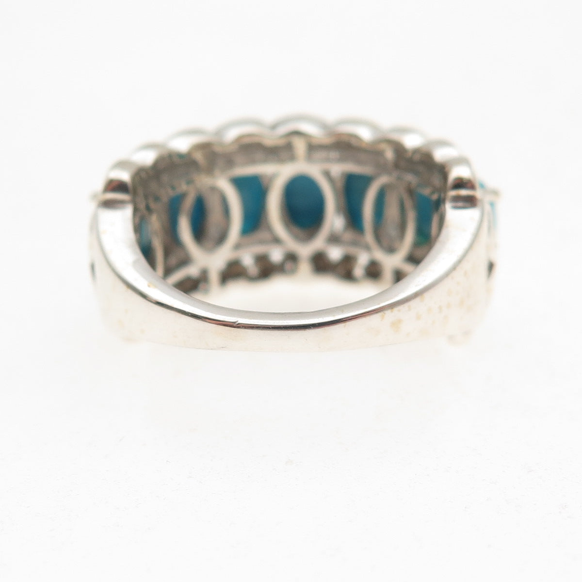 Chuck Clemency 925 Sterling Silver Real Sleeping Beauty Turquoise Ring Size 6.25