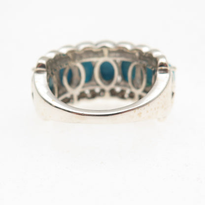 Chuck Clemency 925 Sterling Silver Real Sleeping Beauty Turquoise Ring Size 6.25
