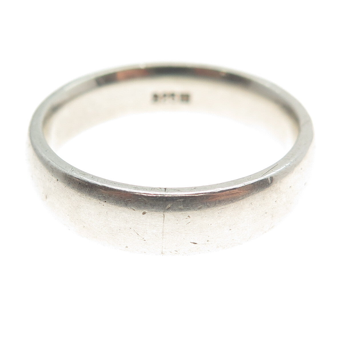 WALDECK JEWELERS Sterling Silver Vintage Classic Wedding Band Ring Size 12.25