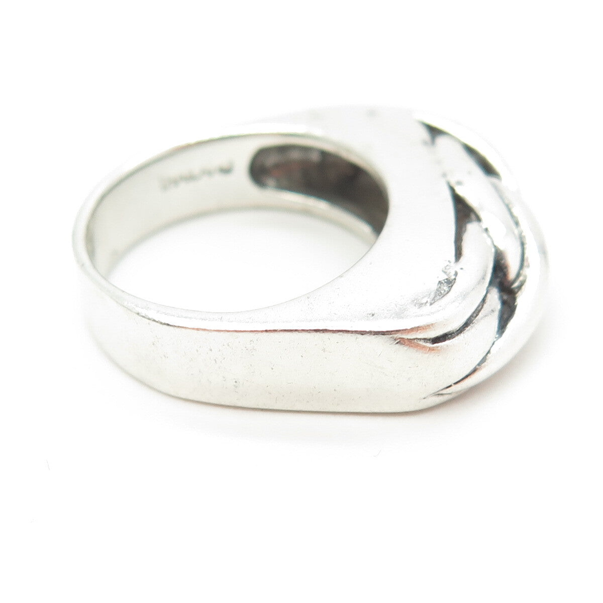 925 Sterling Silver Vintage Viking Twisted Ring Size 7