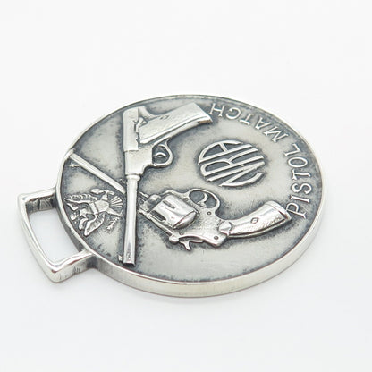 925 Sterling Silver Vintage Bailey Banks & Biddle "Pistol Match" Pendant