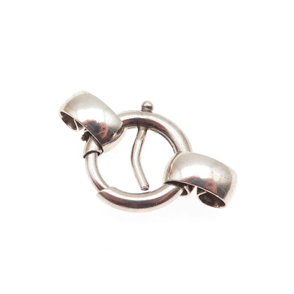NAPIER 925 Sterling Silver Antique Art Deco Bracelet / Necklace Spring Ring Lock