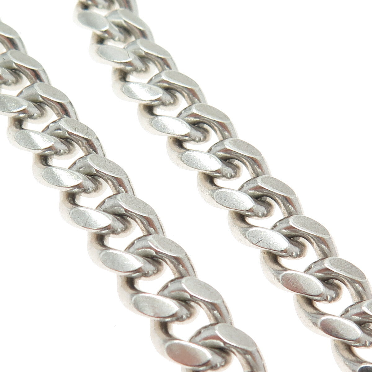925 Sterling Silver Vintage Italy Solid 40.1g Cuban Link Bracelet 9"